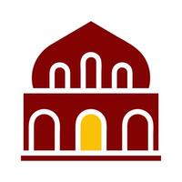 mosque icon duotone red yellow style ramadan illustration vector element and symbol perfect.