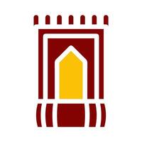 rug icon duotone red yellow style ramadan illustration vector element and symbol perfect.