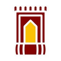 rug icon duotone red yellow style ramadan illustration vector element and symbol perfect.