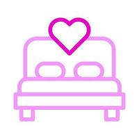 bed icon duocolor pink style valentine illustration vector element and symbol perfect.