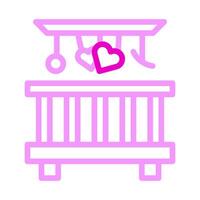 bed icon duocolor pink style valentine illustration vector element and symbol perfect.