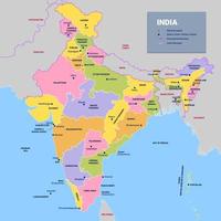 Detailed Map of India vector