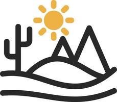 Desert Landscape Vector Icon Design