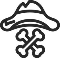 Pirate Hat Vector Icon Design