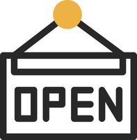 Cafe Open Sign Vector Icon Design