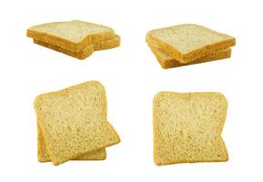 whole wheat bread on white background photo