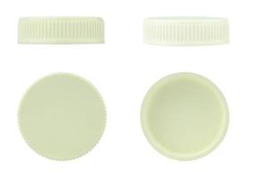 white plastic bottle caps photo