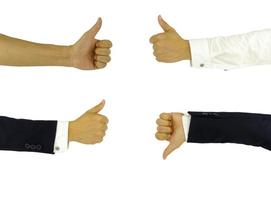 hand pose in many thumb up collection photo