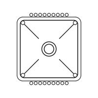carrom table icon vector