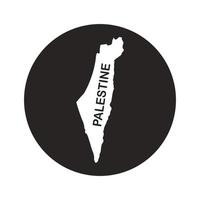 Palestine map icon vector