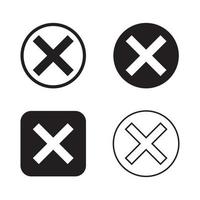 close button icon vector