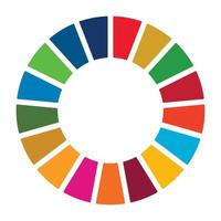 SDG color icon symbol. Corporate social responsibility element. Sustainable Development Goals vector