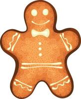 Gingerbread cookies . Winter homemade sweets . New year's baking figures . vector