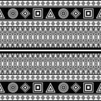 Ethnic geometric seamless pattern monochrome color. vector