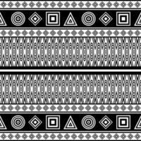 Ethnic geometric seamless pattern monochrome color. vector