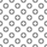 Seamless Pattern star in the circle monochrome color. vector