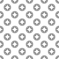 Seamless Pattern star in the circle monochrome color. vector