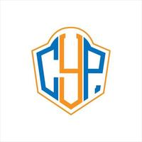 CYP abstract monogram shield logo design on white background. CYP creative initials letter logo. vector