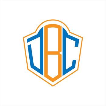 DBC abstract monogram shield logo design on white background. DBC creative initials letter logo. vector
