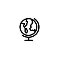 globe icon.  outline icon vector