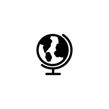 globo icono. sólido vector