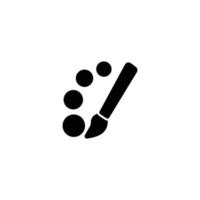paint brush icon. solid icon vector