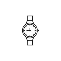 watch icon. outline icon vector