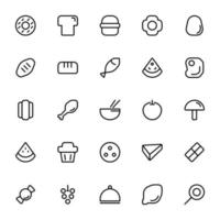 set of icons about food. outline icons vector