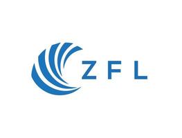 zfl letra logo diseño en blanco antecedentes. zfl creativo circulo letra logo concepto. zfl letra diseño. vector