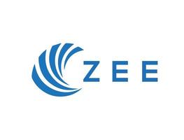 ZEE letter logo design on white background. ZEE creative circle letter logo concept. ZEE letter design. vector