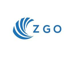 ZGO creative circle letter logo concept. ZGO letter design. vector