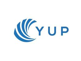 YUP letter logo design on white background. YUP creative circle letter logo concept. YUP letter design. vector