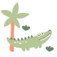 FREE VECTOR HAND DRAWN CROCODILE