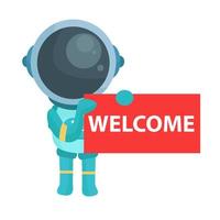 character astronaut in cute cartoon style vector