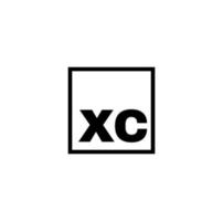 XC typography vector unit icon. XC company name illustration symbol.