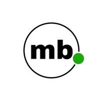 MB brand name initial letters vector icon. MB brand name.
