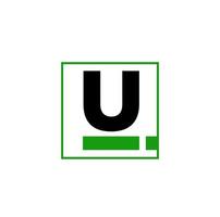 UI brand name initial letters icon. UI monogram. vector