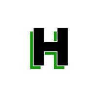 H comoany name initial letter icon. 3D H typography. vector