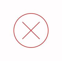 Elegant round close icon. thin line close vector icon.