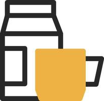 diseño de icono de vector de leche de café