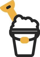 Sand Bucket Vector Icon Design