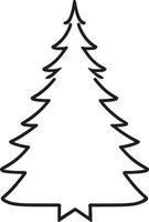 Minimalist Hand-Drawn Pine Tree Illustration in Flat Design Style vector