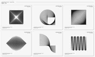 Collection of modern abstract basic shape logo design template. Blend line logo vector. vector