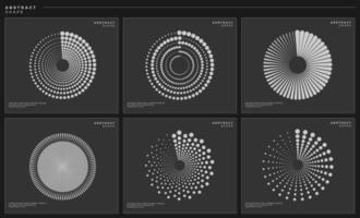 moderno resumen circulo esfera logo diseño modelo. digital trama de semitonos puntos vector colocar.