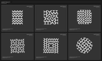 Abstract zigzag lines design template set. Modern stripe line graphic vector collection.