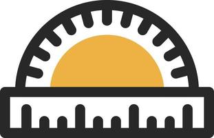 Protractor Vector Icon Design