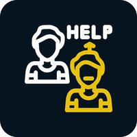 Ask For Help Vector Icon Design