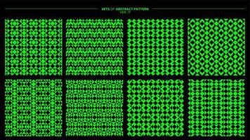 Luxury square and triangle seamless pattern. Modern basic shape pattern design set. vector