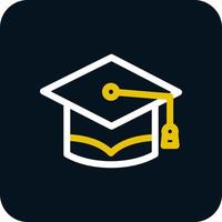 Graduate Cap Vector Icon Design