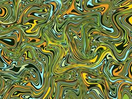 Trendy liquid marble abstract design vector with yellow and turquoise color.